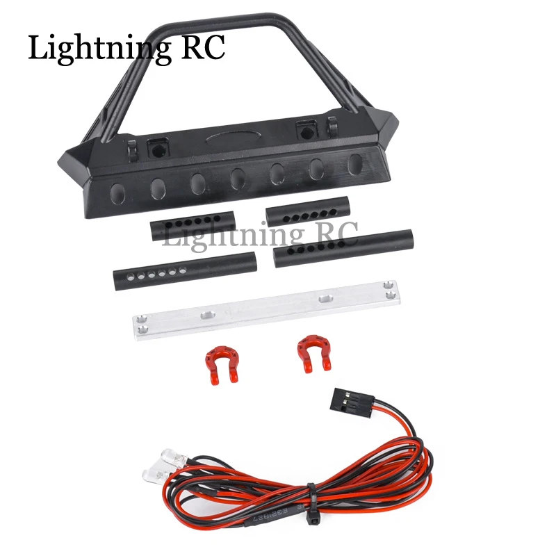 

Metal Front Bumper with Lights for 1/10 RC Crawler Axial SCX10 90046 SCX10 III AXI03007 AXI03003 TRX-4 Upgrade