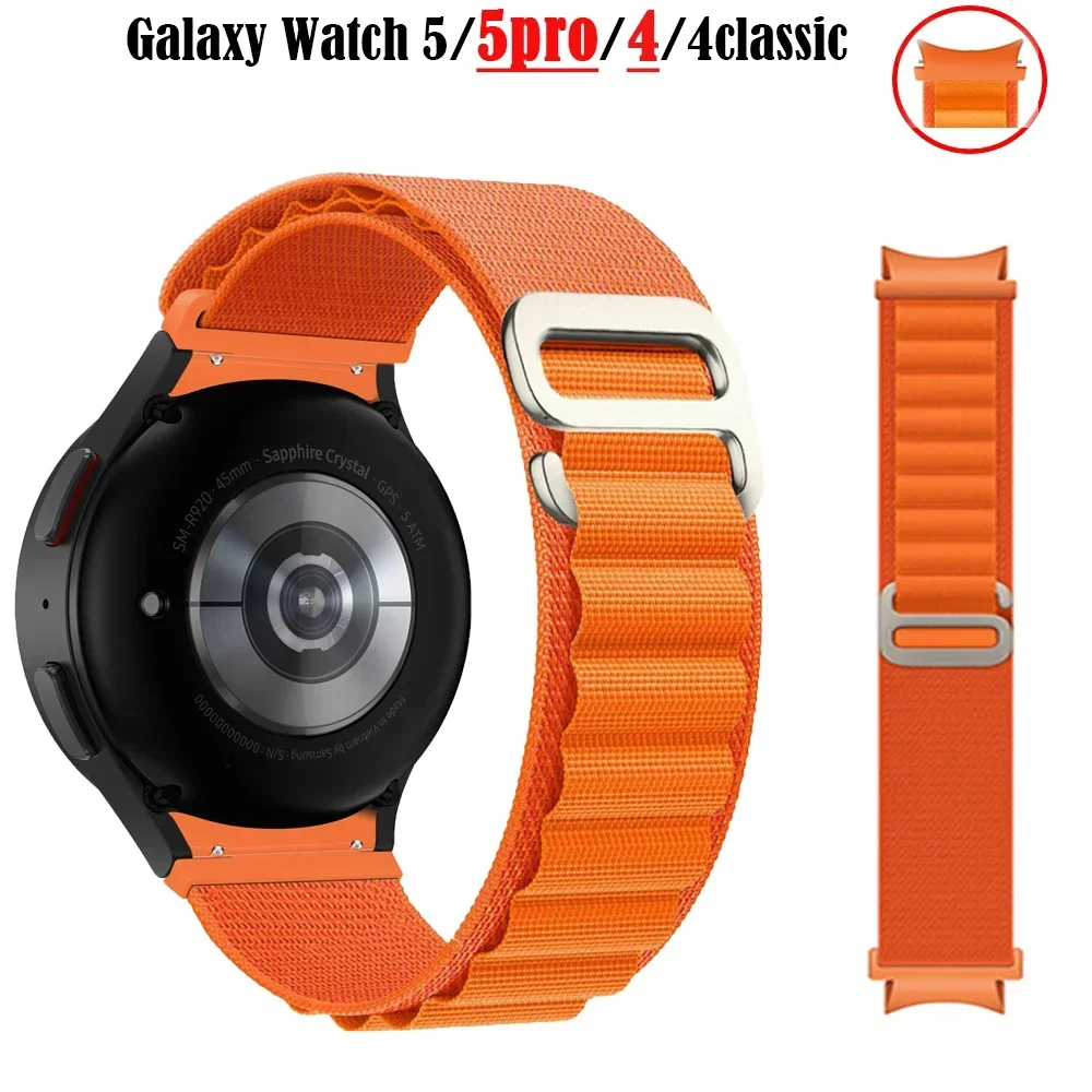 Sport Alpine Loop For Samsung Galaxy Watch 6 44mm 40mm Classic 43mm 47mm band G-hook nylon bracelet Watch 5 pro 4 Classic  Strap