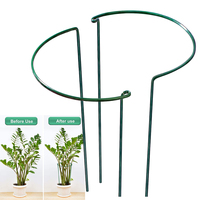 2pcs Sturdy Metal Plant Support Stakes Plant Climbing Support Frame For Garden Keep Flowers Vegetables Growth Fixed Rod