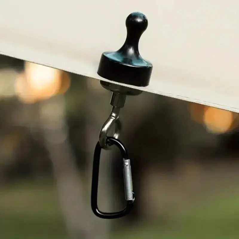 Camping Magnetic Lanyard Clip Pulling Force Hanging Carabiners Heavy Duty Multipurpose for Outdoor Camping Light Hook Clasp