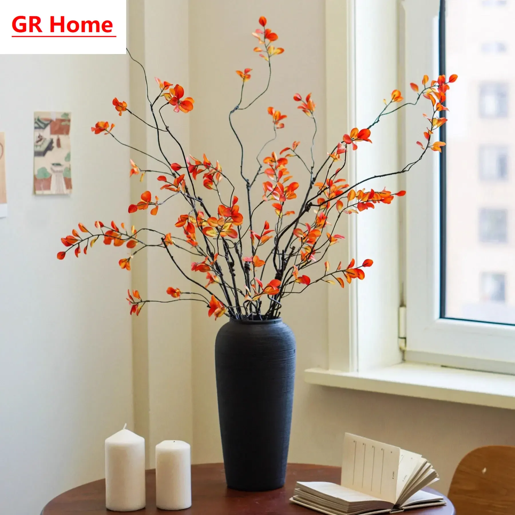 Modern Minimalist Ceramic Vase, Unique Light Luxury Flower Vase, Decor Ornament for Living Room & Entrance