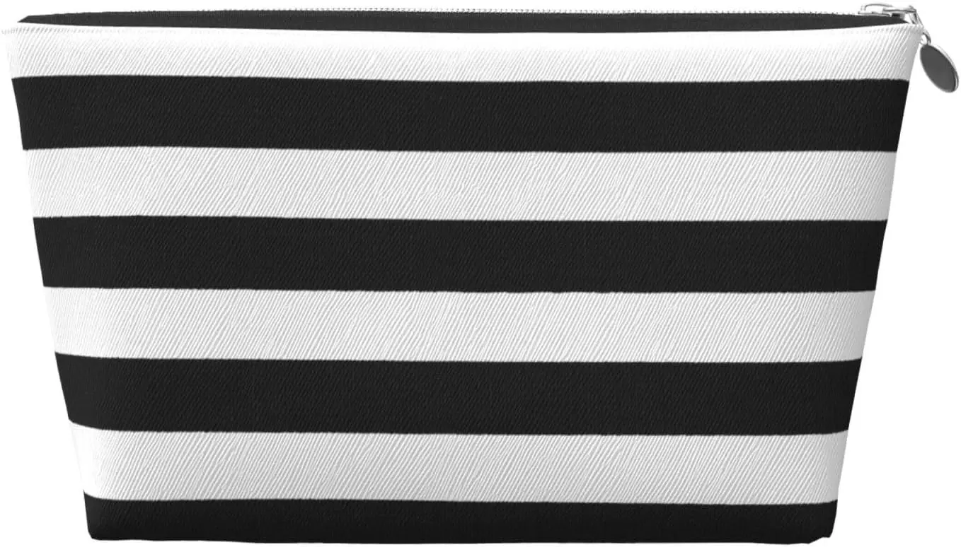 

Stripes Makeup Bag Women Travel Size Toiletries Leather Waterproof Toiletry Bag Travel Essentials for Shampoo, Conditioner, Pers