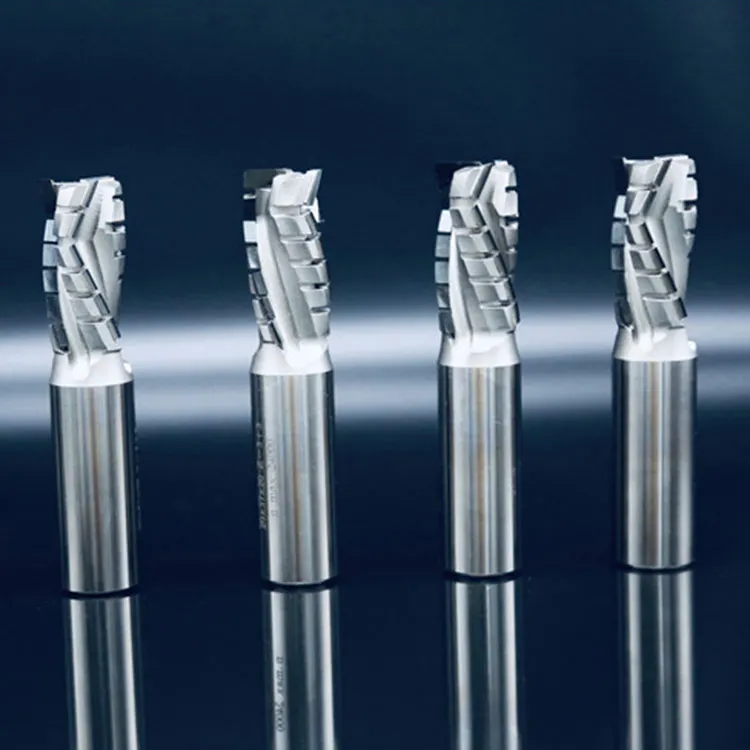 Factory Price High Performance CNC Machines Tool PCD Woodworking Shank Cutter Diamond Spiral Edge Milling Router Bits  Z=3+3