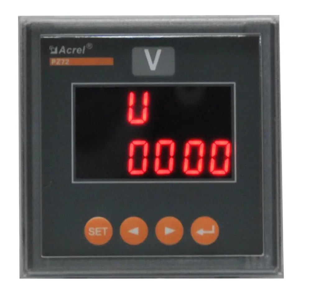 single phase dc voltage panel meter voltmeter with RS485 modbus 4-20mA analog output PZ72-DV