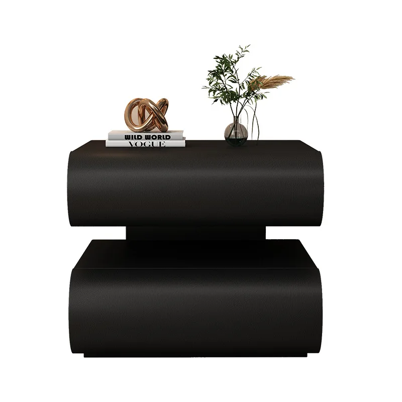 

Medieval style creative designer wood bedside table bedroom household small light luxury high sense suspended bedside table