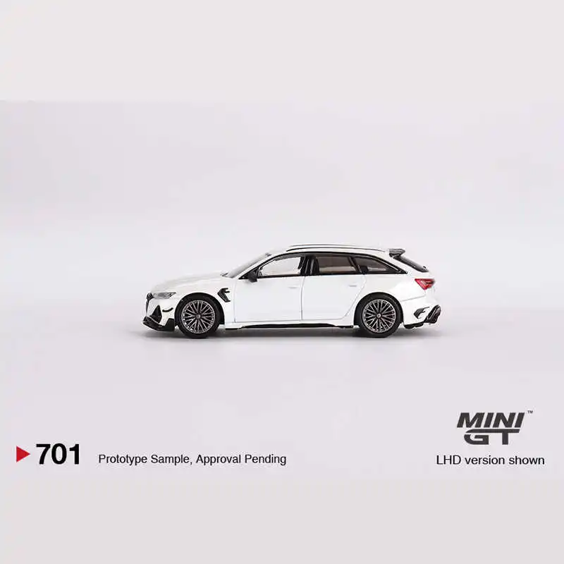 

Модель миниатюрного автомобиля TSM 1/64 #701 abt rs6-r, ледник из белого металла, литье под давлением, Коллекционная модель автомобиля, подарок