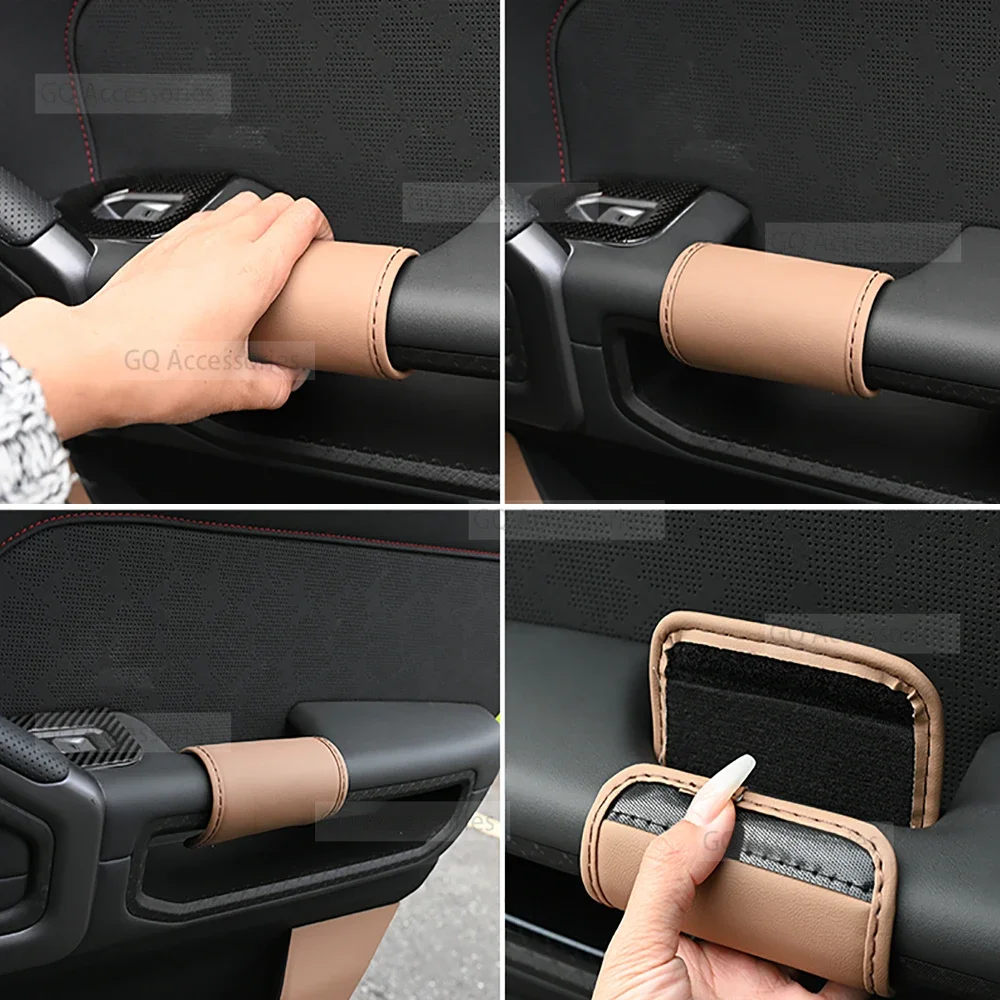 New Model For cherry Jetour Traveller T2 2023~2025 Jetour T2 Car Door Handle Gloves Leather Door Handle Gloves Fit Interior Modi