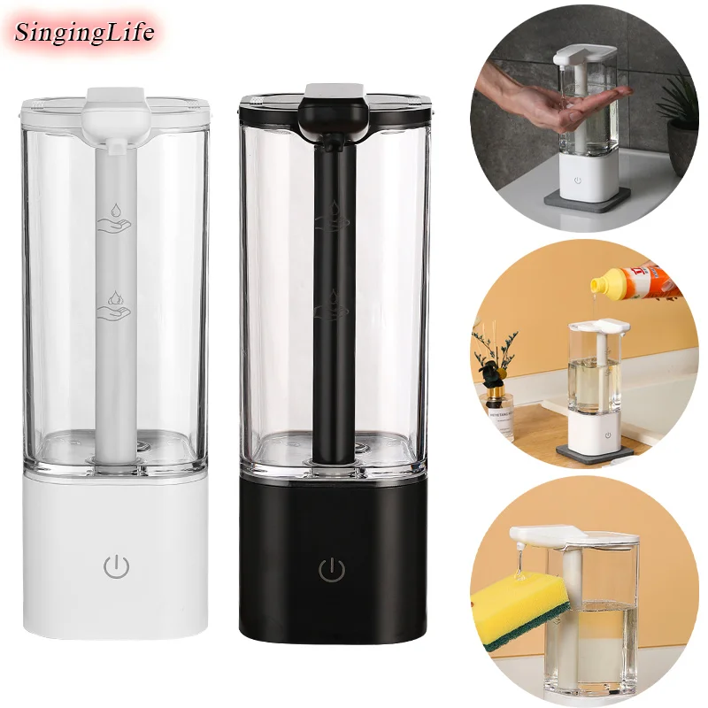 550ml Electric Liquid Soap Dispenser Automatic Distance Induction Charging/Battery Hand Sanitizer Dispenser for Disinfection Gel