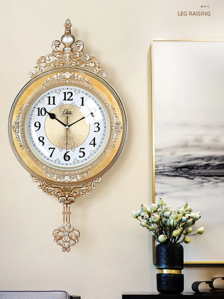 

Luxurious dec orationcharacteristics fashion swing clock rustic mute clock modern pendulum clock vintage quality quartz clock