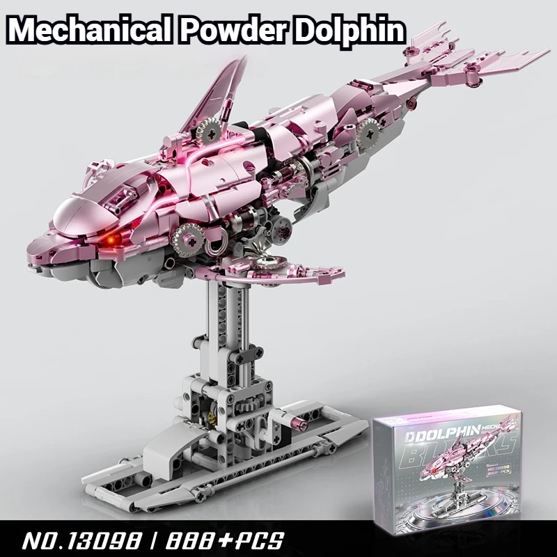 Elektrisch mechanisch dolfijn- en vismodel bouwpakket, educatief speelgoed, creatief ornament, bouwstenen, verjaardagscadeau.