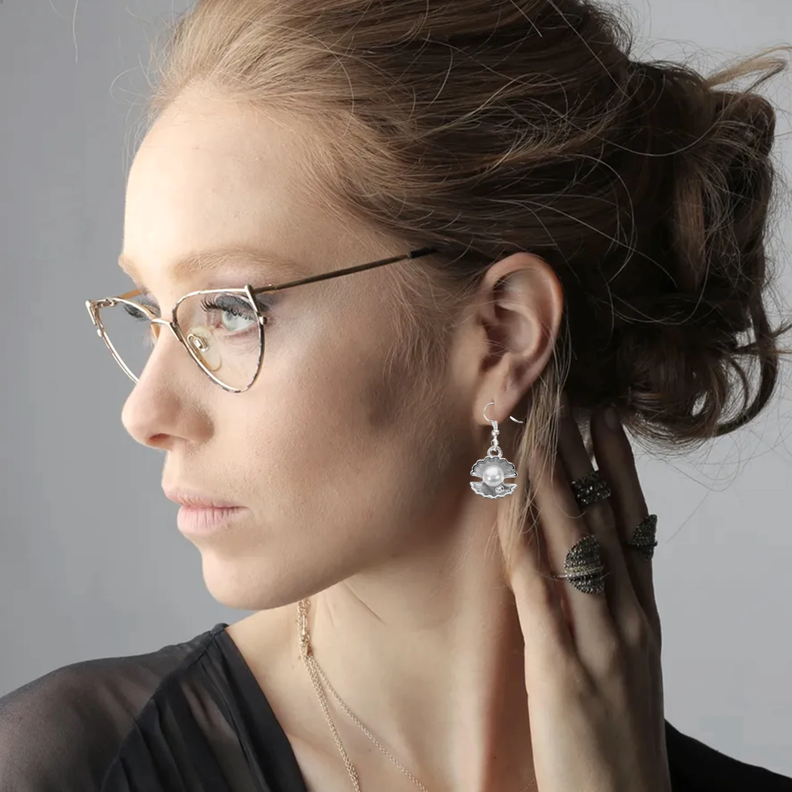 

10 Pcs Shell Pearl Pendant Necklace Earring Crafting Zinc Alloy Clam Charms Diy Jewelry Supplies Bead Component