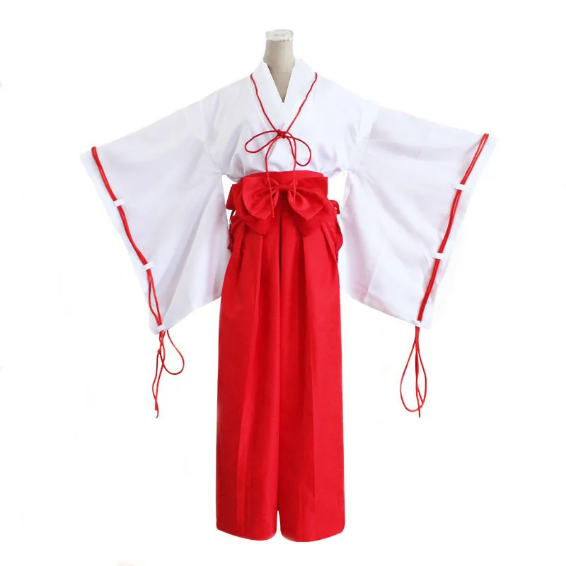 Anime Inuyasha Kiky Kikyō Cosplay Kostüm Hexe Japanischer Kimono Performance Kleidung mit Tops Rock Halloween Uniform Damen Herren