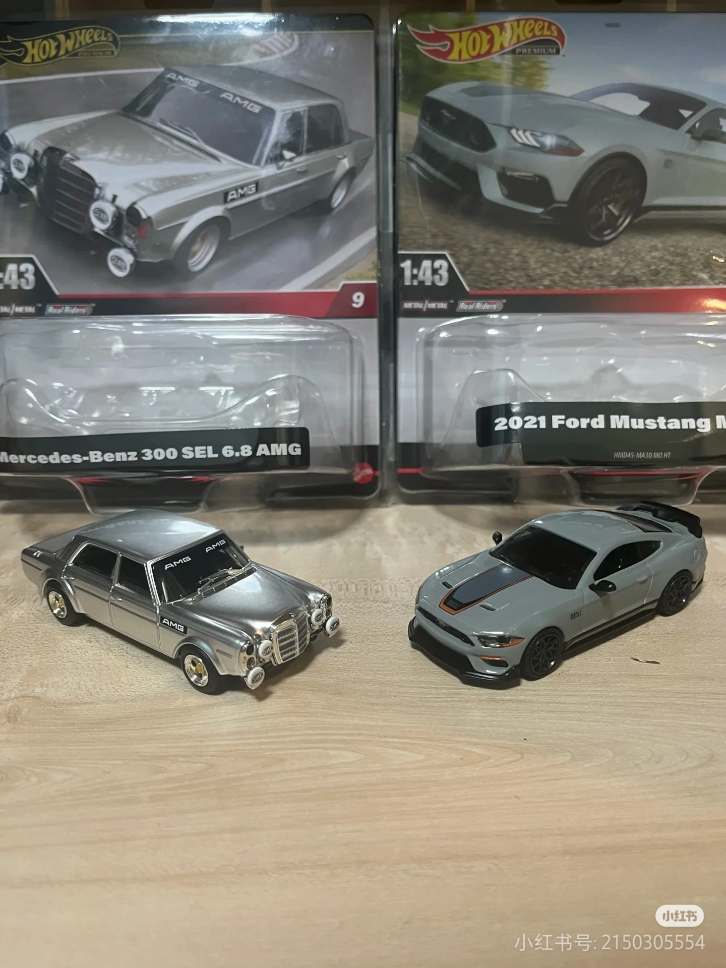 Hot Wheels Premium Car Toys for Boys 1/43 Diecast Mercedes Benz 300 Modified Ford Mustang Porsche 911 GT3 Corvette Z06