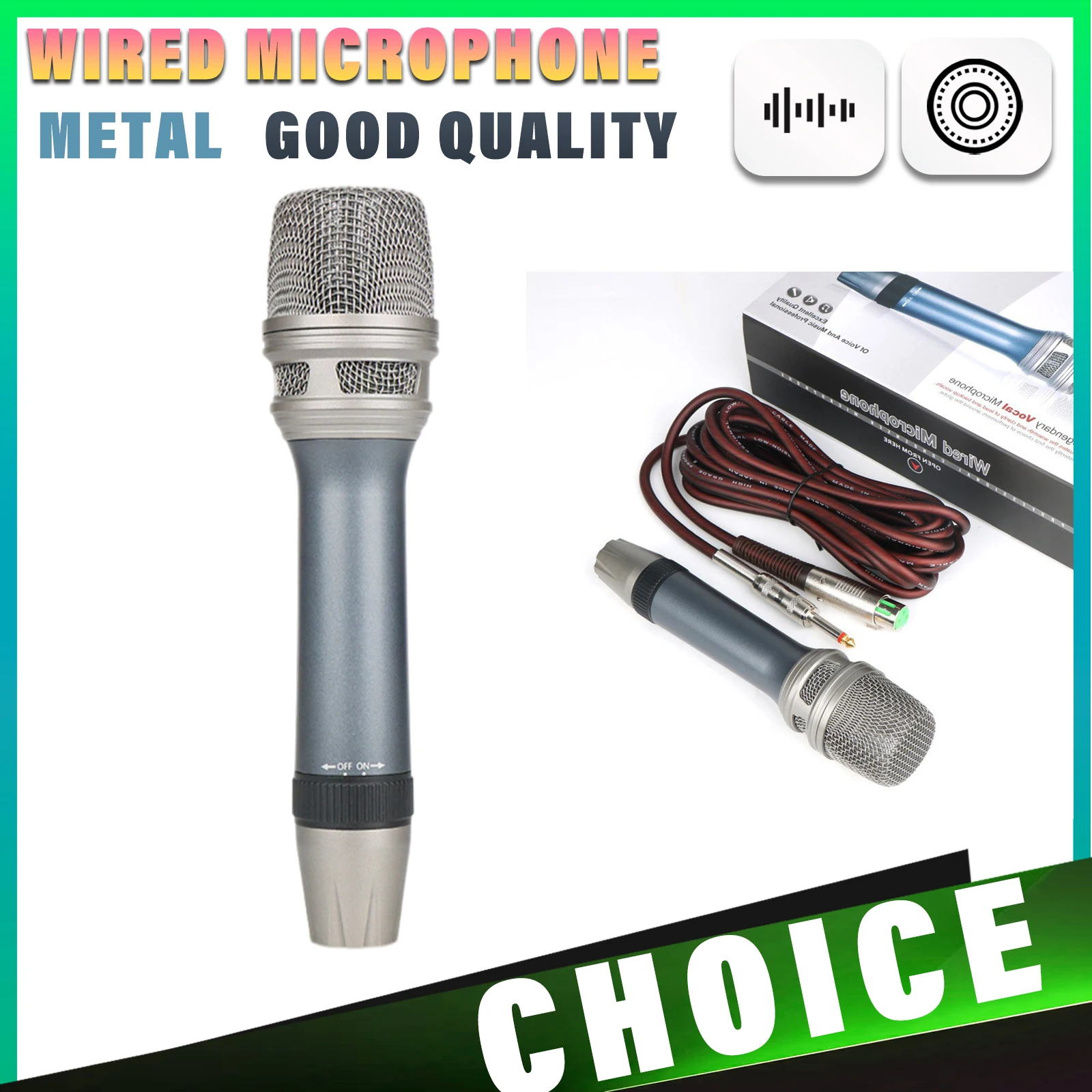 Dynamisches Supernieren mikrofon für Bühnen gesang Profession elles Kabel mikrofon für Karaoke-Aufnahmen