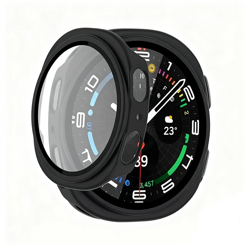 Uhrengehäuse für Samsung Galaxy Watch 8/8 Classic 40 mm 44 mm 46 mm Displayschutzfolie PC Rundum-Stoßstangenschutzzubehör
