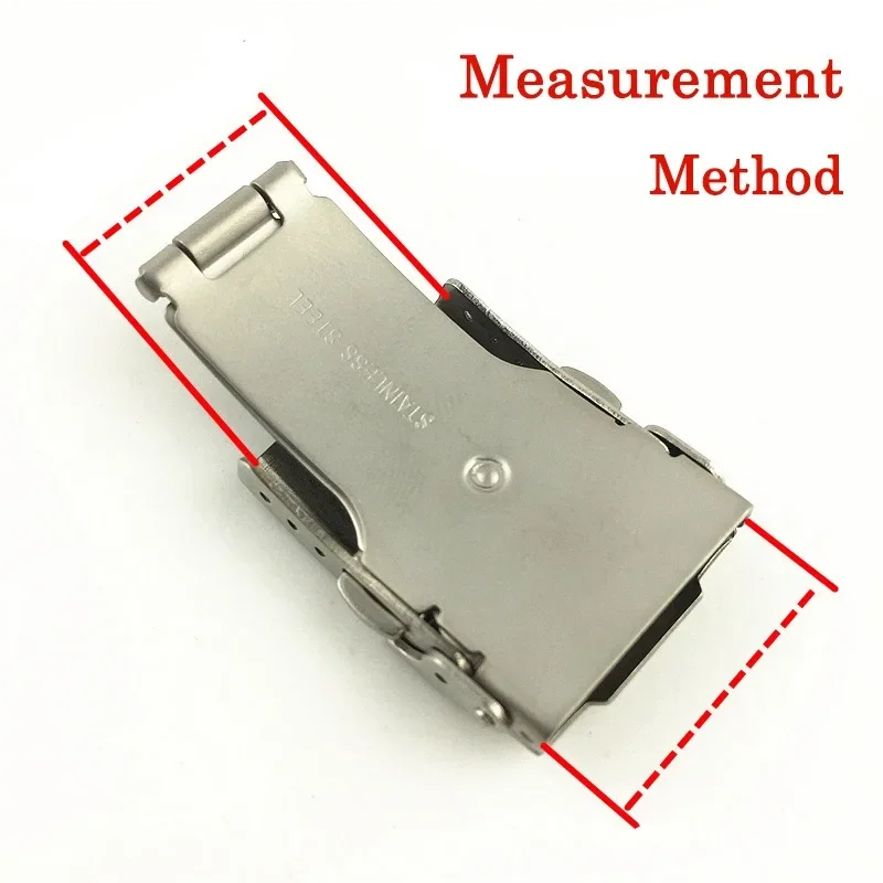 Stainless Steel Folding Buckle for SEIKO Watch Band 16 18 20 22 24 26mm Double Push Button Clasp for Citizen Silver Accessories