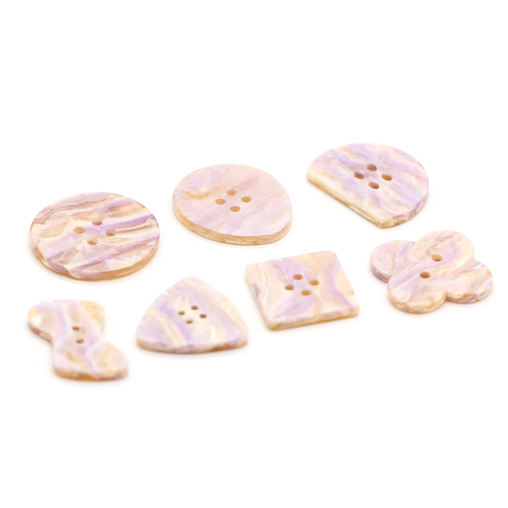 13/18/25/28mm Cute Purple Resin Buttons For Clothes Fashion Women Shirt Coat Dress Irregular Shape Handmade Sewing Accessories