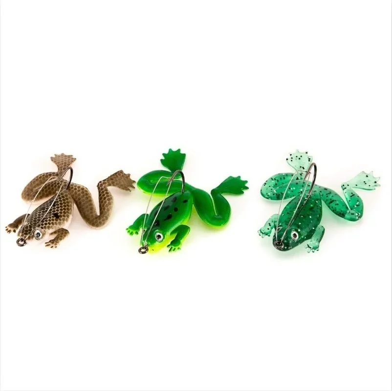 1Pcs Rubber Rubber Frog 6cm/5.2g Soft Fishing Lures CrankBait Tackle Frogs Baits Artifical Silicone Swimbait Outdoor Fishs Tool