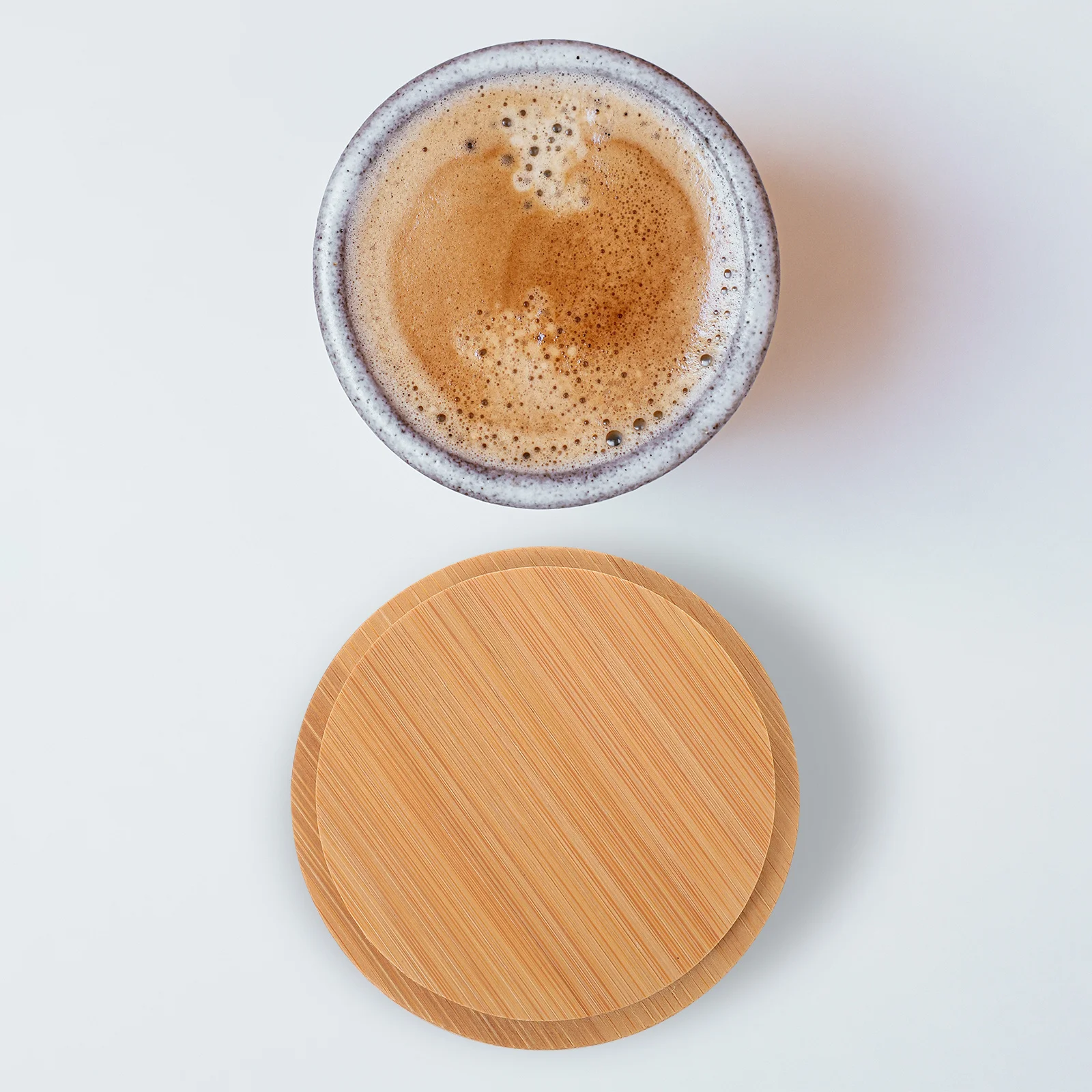 3 Buah Tutup Cangkir Bambu Penutup Mug Praktis Penggunaan Rumah Tangga Penutup Cangkir Kopi Susu Isolasi Penjaga Kesegaran