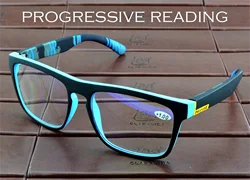 Clara Vida Progressive Handcrafted Oversized Square Frame Men Women Fashion Reading Glasses +0.75 +1 +1.25 +1.5 +1.75 +2 To +4
