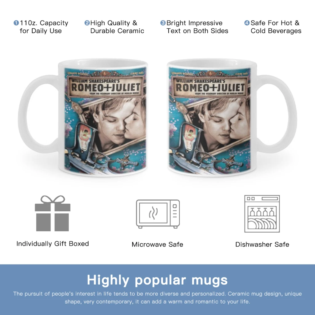 Romeo and Juliet Free shipping Ceramic Cup Coffee Oatmeal Breakfast Cup Creative Personality Mug