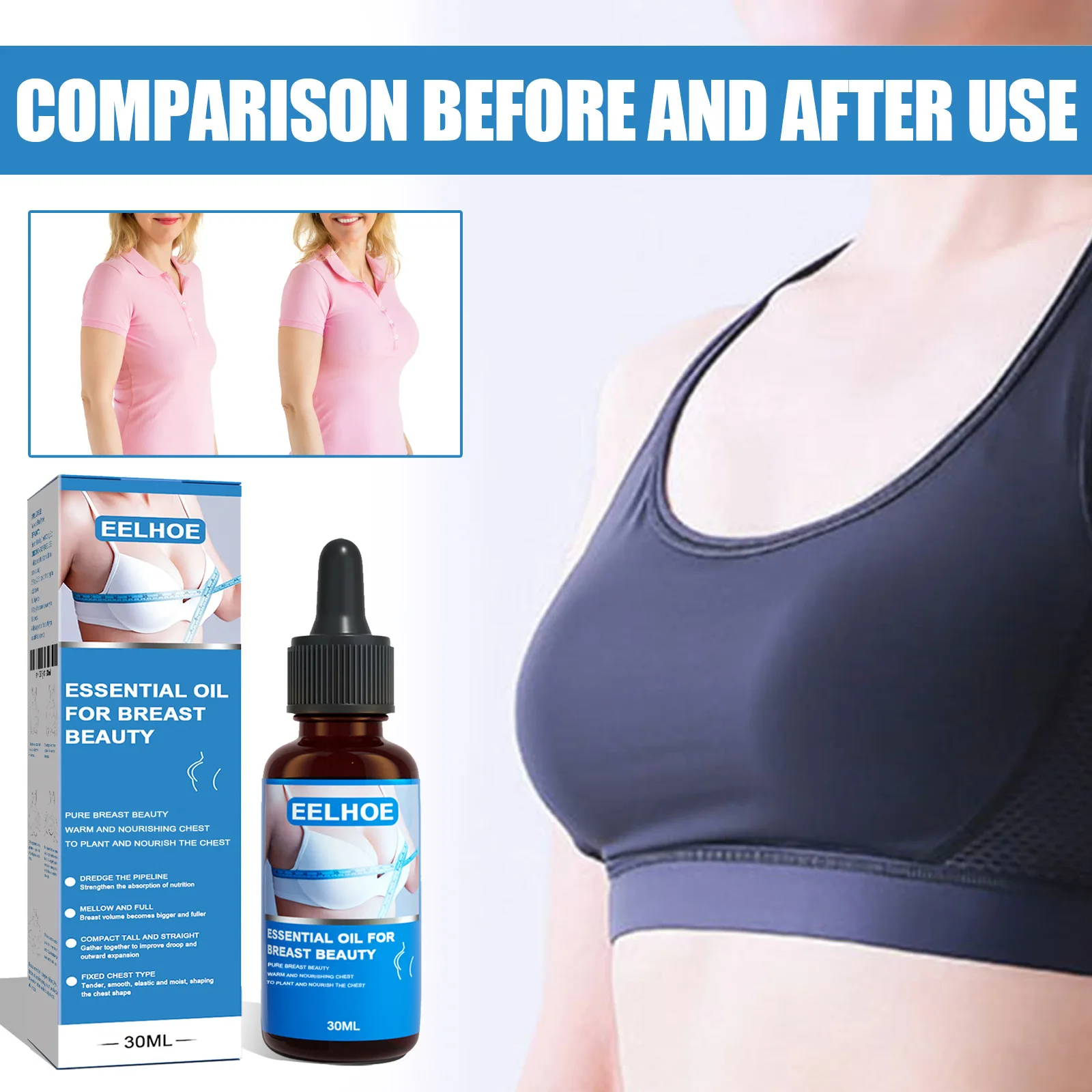 Breast Enlargement Essential Oil Lifting Firming Increase Bust Improve Dysplasia Anti-Sagging Fast Growth Chest Enhancement Oils