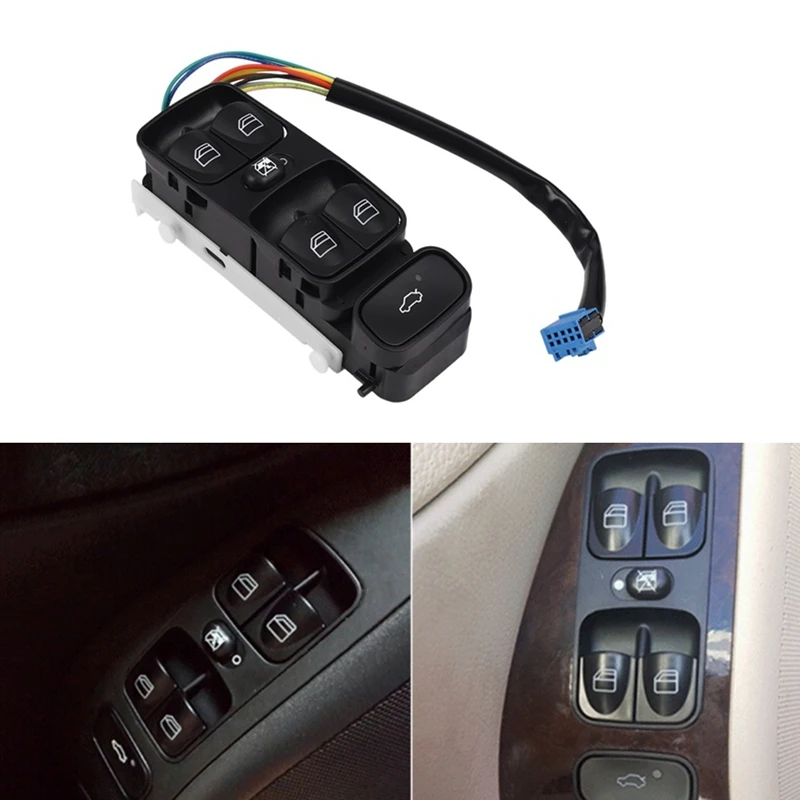 Car Front Left Window Control Switch Lift Button A2098203410 A2038210679 For Mercedes-Benz C-Class W203 2000-2006 LHD