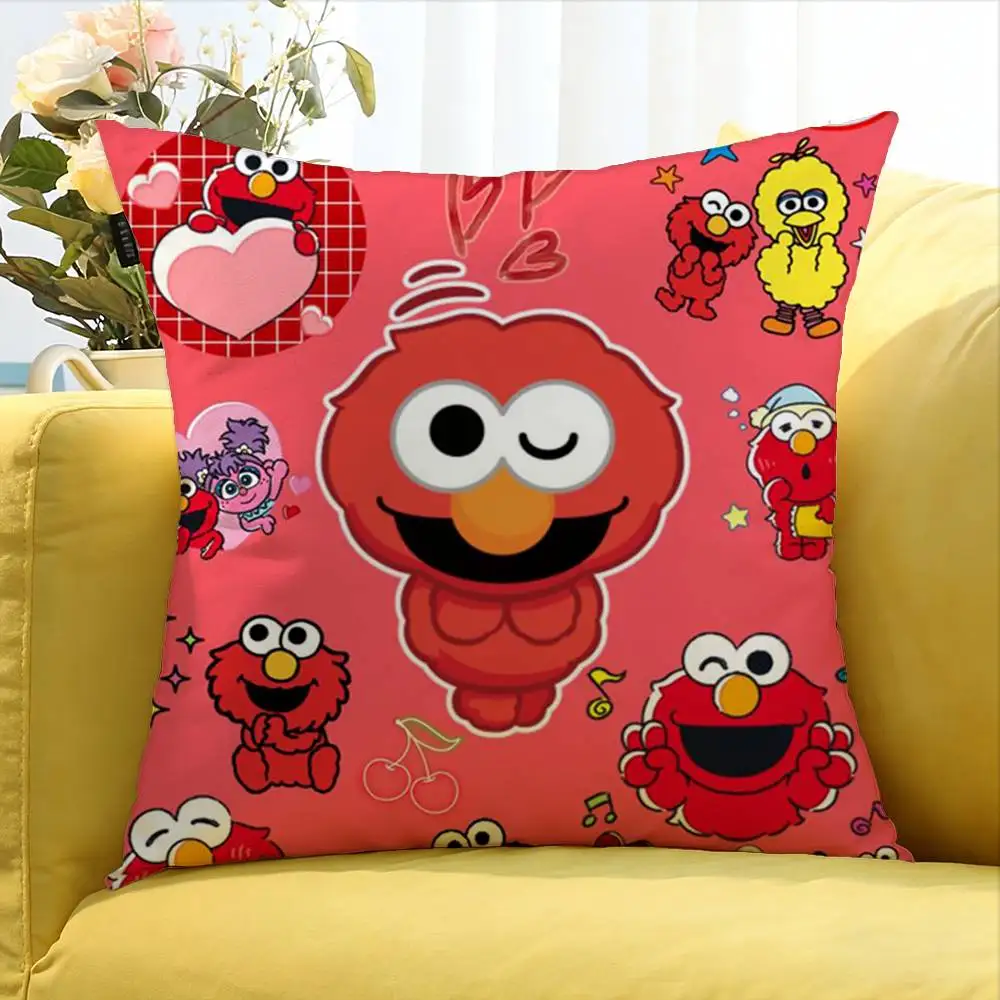 Cute cartoon S-Sesame Streee Various Sizes Square Pillow Case For Car Home Bedchamber Decor