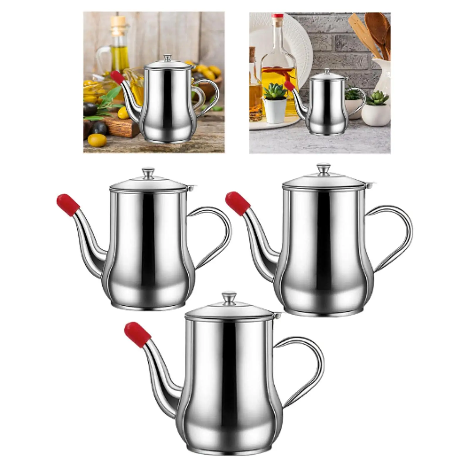 

Stainless Steel Oil Pot Cooking Oil Container Large Capacity Sturdy Versatile Heavy Duty Camping Storage Pot
