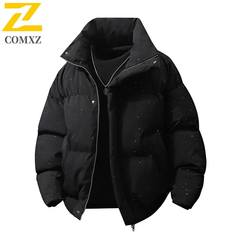 

COMXZ Хлебная куртка, стильная корейская минималистичная ветрозащитная куртка с воротником-стойкой, дорожная снежная стеганая куртка, уличная удобная мужская одежда