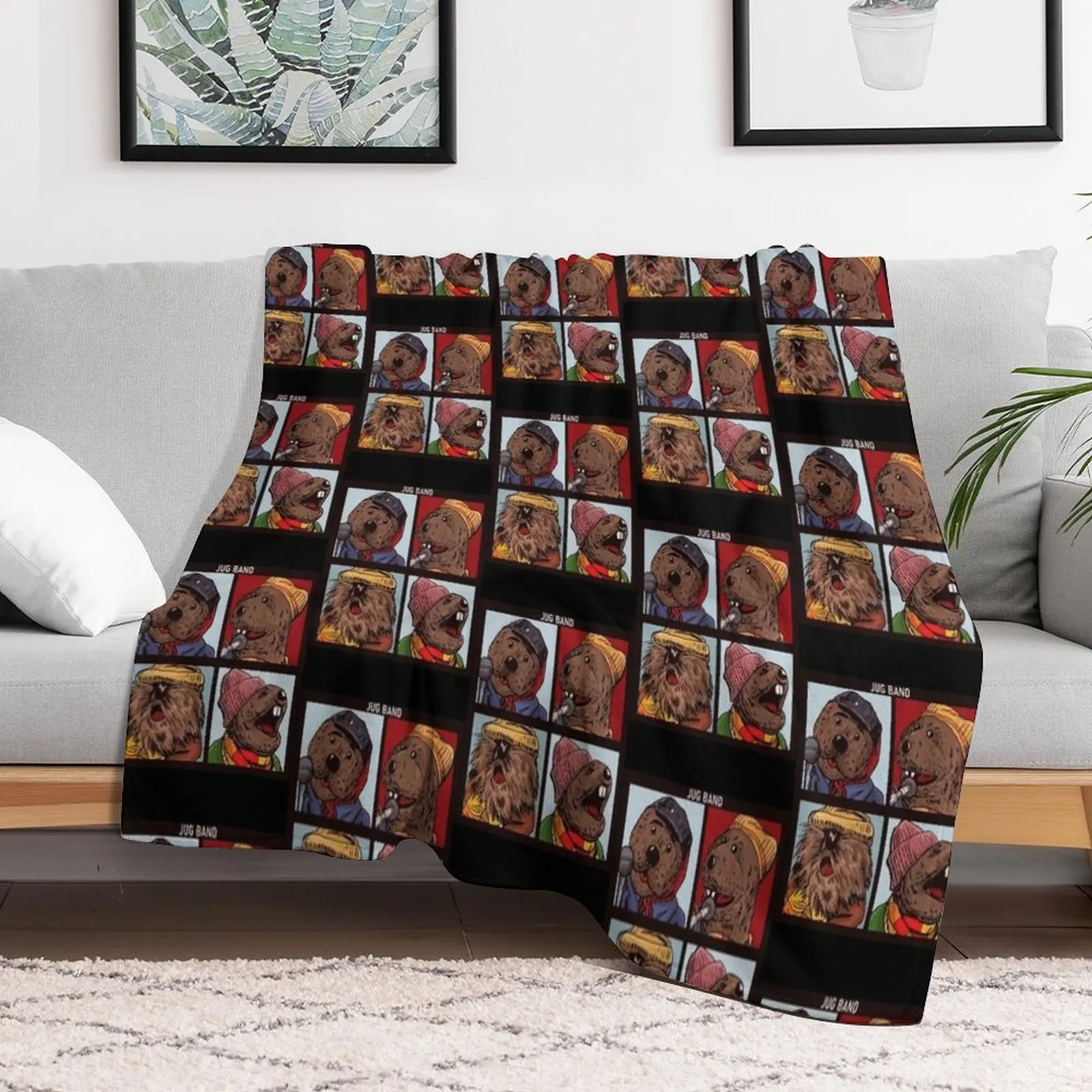 

emmett otter christmas band muppetss retro xmass holiday jim henson nightmare puppets Throw Blanket Soft Big Hair Heavy Blankets