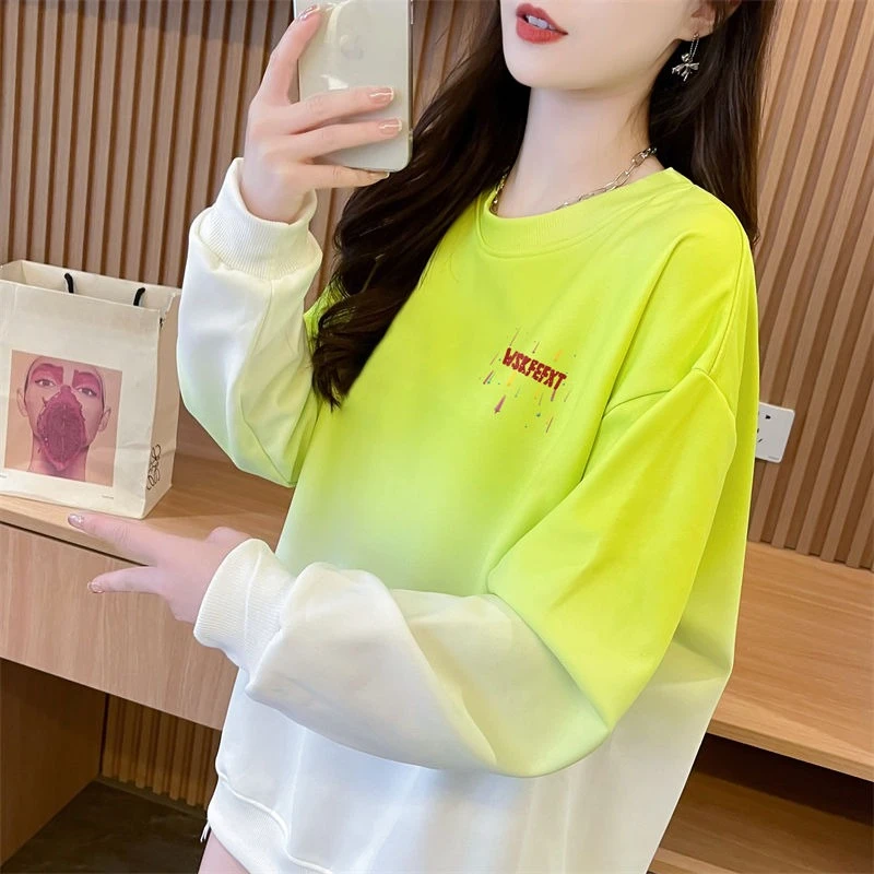 타이다이 배기 여성 풀오버 탑스 스포츠 한국 Y2K 긴팔 이모 신상 스웨트셔츠 여성용 2025 트렌드 일본 K팝 스트리트웨어