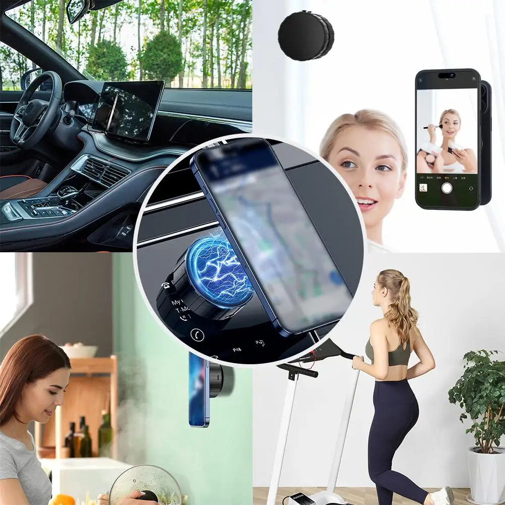 Magnetic Car Suction Cup Holder Vacuum Adsorption For Navigation Live Stream 360° Rotation Adjustable Unniversal Phone Acce M0G9