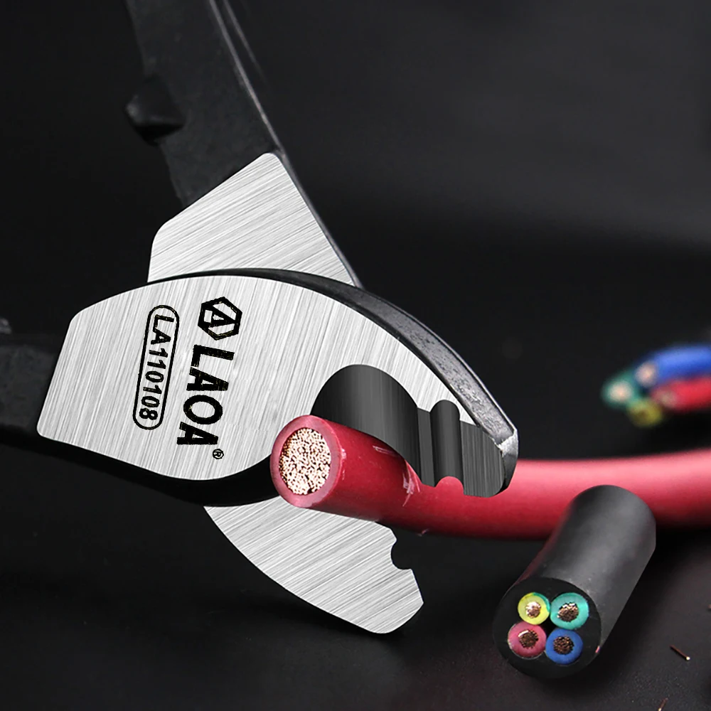 LAOA Cable Cutter CR-V Steel 6/8/10 Inch Crimping Pliers Bolt Cutting Electrical Wire Stripper Multifunction Hand Tools