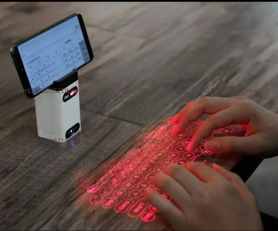 Virtual Holographic Keyboard & Mouse, Wireless Bluetooth 3D Silent Device for Computers & Phones