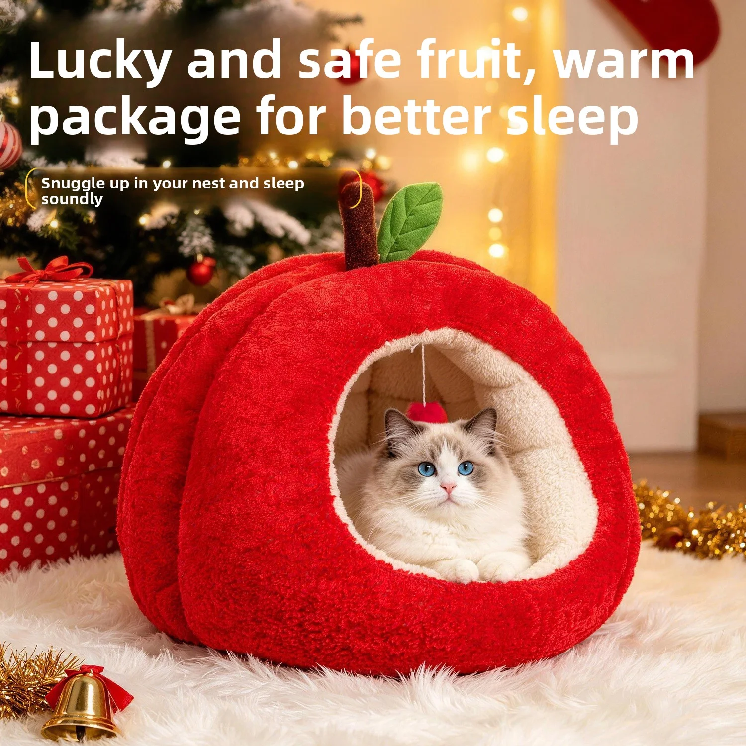 Thickened Winter Cat Nest Warm ClosedKennel Four Seasons Safety Sleeping Supplies for Cats