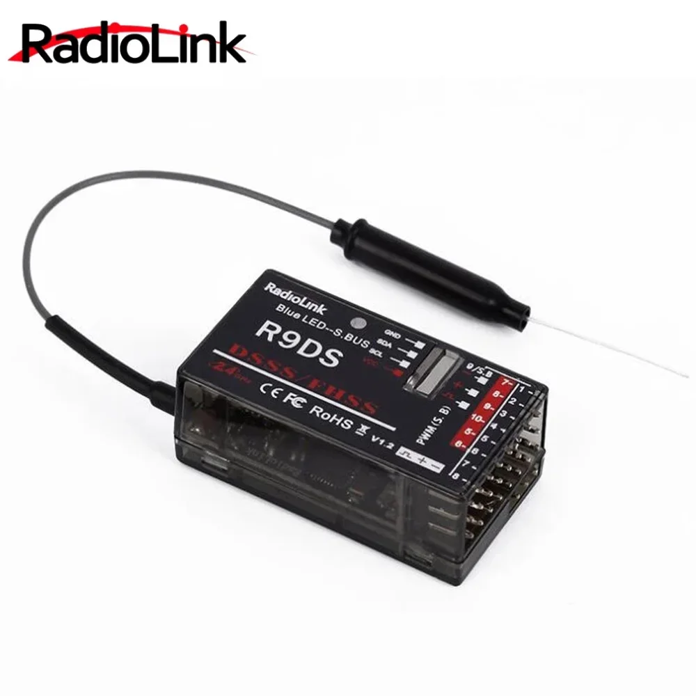 RadioLink R9DS 2.4G 9CH DSSS & FHSS Receiver for RadioLink AT9 AT10 Transmitter RC Multirotor Support For S-BUS