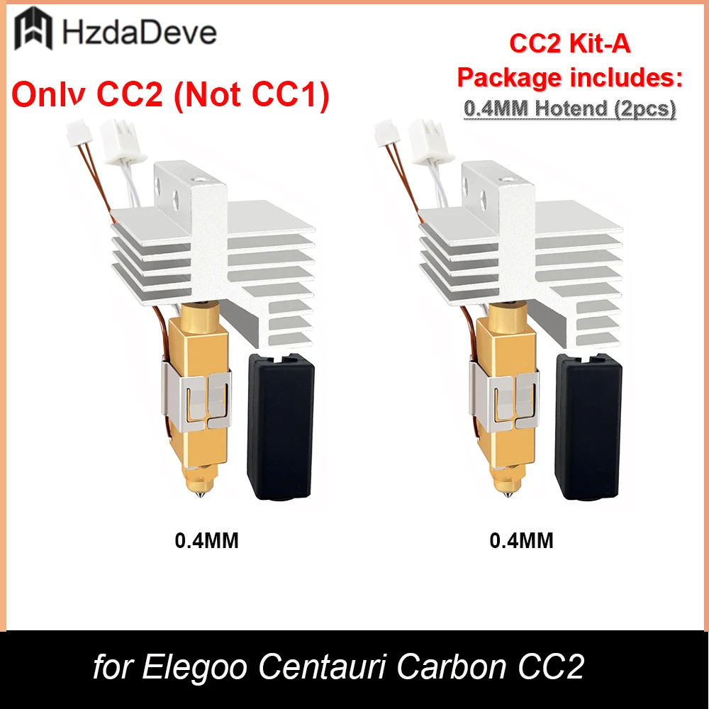 Zestaw Hotend do Elegoo Centauri Carbon CC2/CC1 0.2 0.4 0.6MM