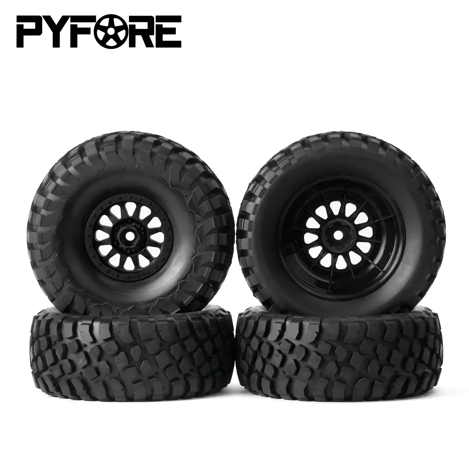 PYFORE 4 قطعة 140X56 مللي متر إطارات الطرق الوعرة مع محول 17 مللي متر ل UDR 1/7 RC نموذج سيارة الصحراء ملحقات شاحنة RC سيارات