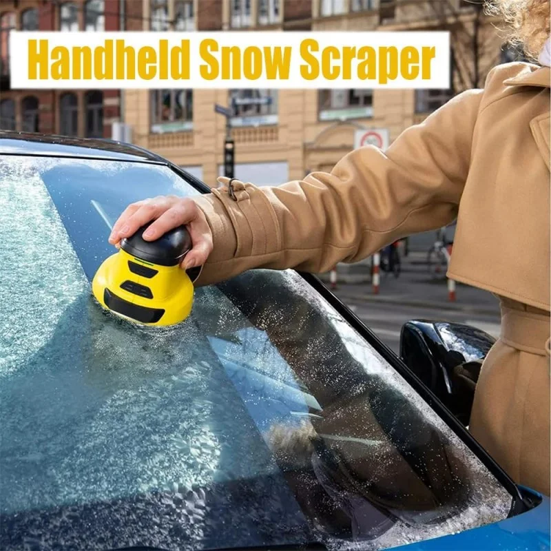 

Electric Windscreen De-Icer For Vehicle Handheld Car Snow Shovel Rechargeable Handheld De-Icing Tool Rotary Disc Snow Remover
