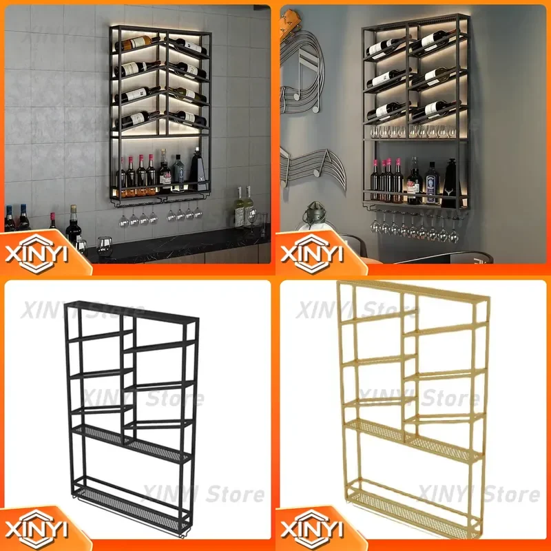 Coat Rack for Modern Simple Hall Tree for Wall Mounted Wine Display for Light Luxury European Home Furniture Entryway