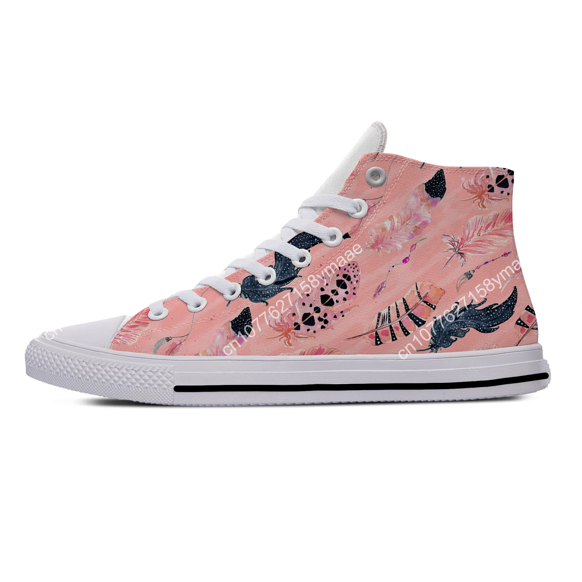Hot Ethnic Feathers Aesthetic Hot Cute Funny Casual Cloth Shoes Summer High Top Men Women Sneakers Classic Board Shoes