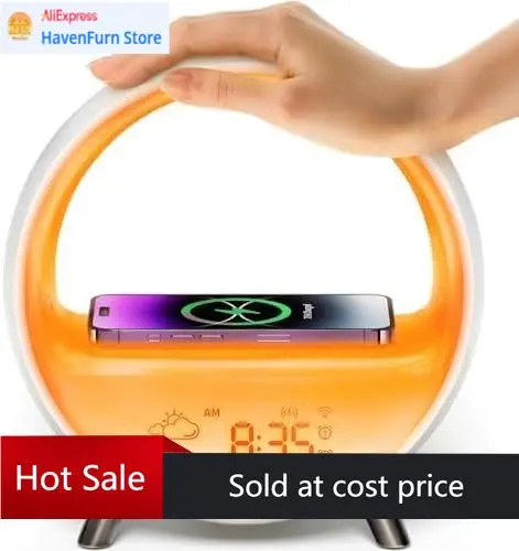 Activity price5G Arches Gradual Sunrise Alarm Clock with Wireless Charging Loud Alarm Clock for Heavy Sleepers Sunset White Nois