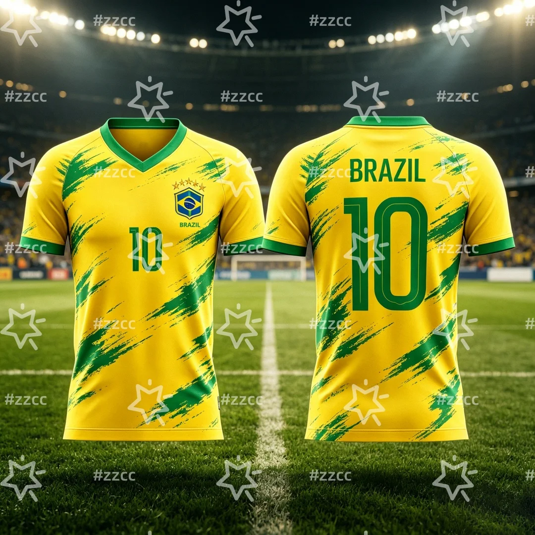 2026 Neymar No.10 football jersey Brazil Match & Training Kit Summer Sports Men's T-Shirt Children's Clothing Tee Y2k Woman ﻿