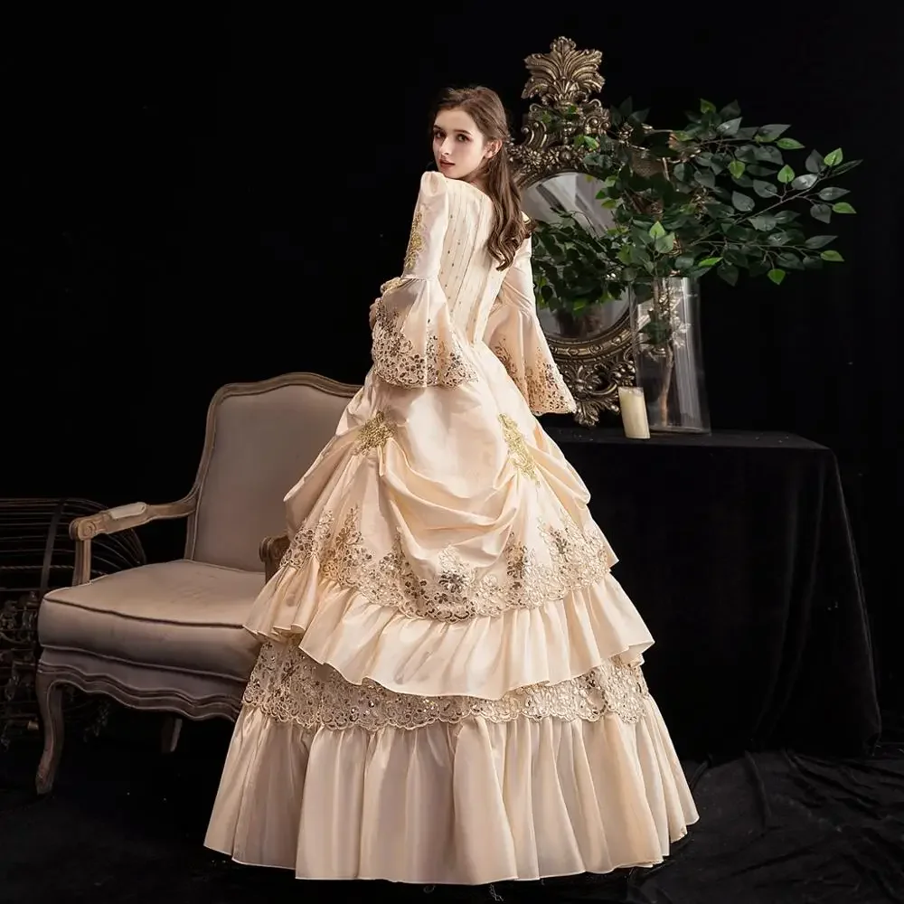 18th Century Rococo Green Royal  Court  Retro Baroque Clothing Renaissance Marie Antoinette Costume Prom Renaissance Gown Queen