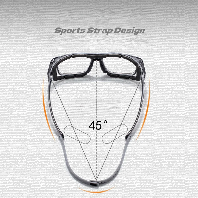 F·DRACON Ultra-light Sports Glasses Frame Professional Football Basketball Men\'s Glasses Frame Optical Prescription Goggles 001
