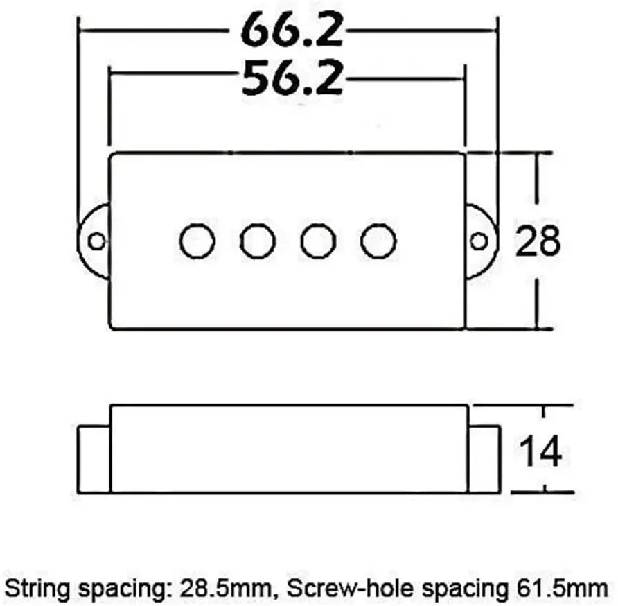 ويلكنسون WPB AlNiCo V Bass Pickups for Precision Bass (PB) - جيتار كهربائي مكون من 4 أوتار