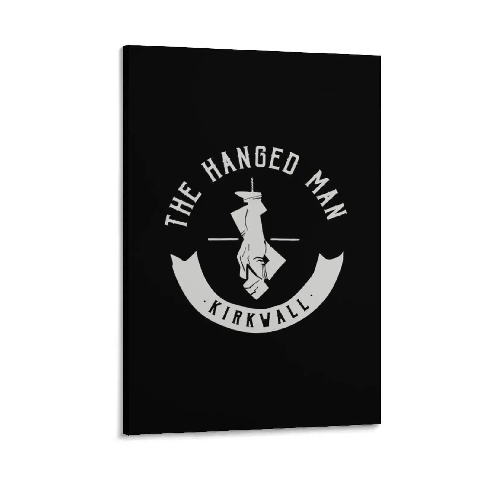 

The Hanged Man Pub Logo Dragon Age 2 White Logo Canvas Painting decorative frames wall room posters korean room decor
