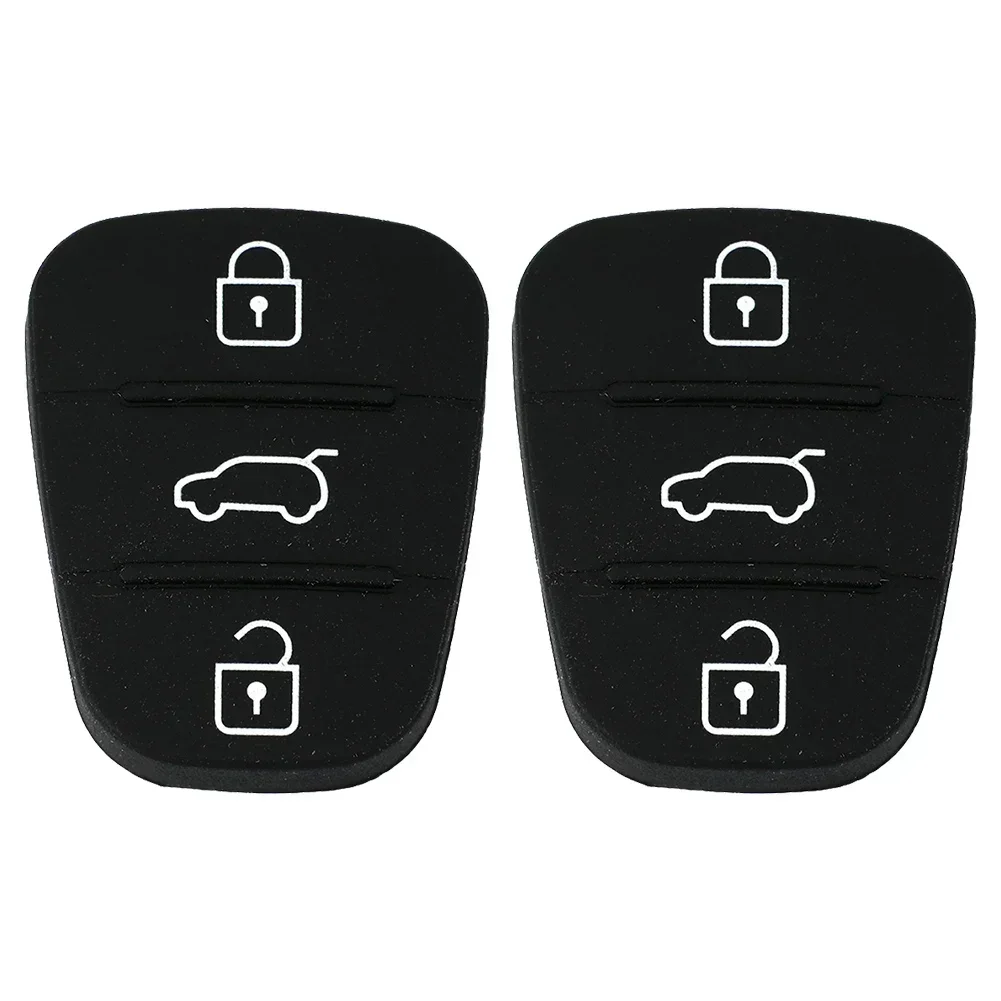 2pcs Car Remote Car 3 Buttons Key Fobs Case Rubber Shell Black For Hyundai I10 I20 I30 For KIA CEE'D CAR 2012