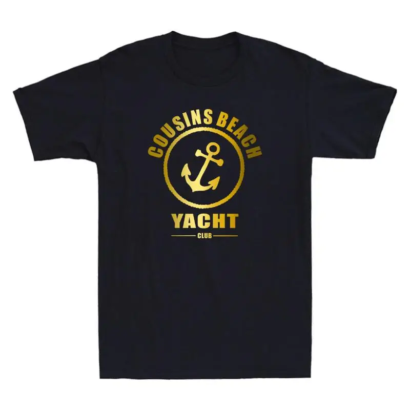 

Cousins Beach Yacht Club Забавный якорь с юмором Цитата Золотая мужская футболка